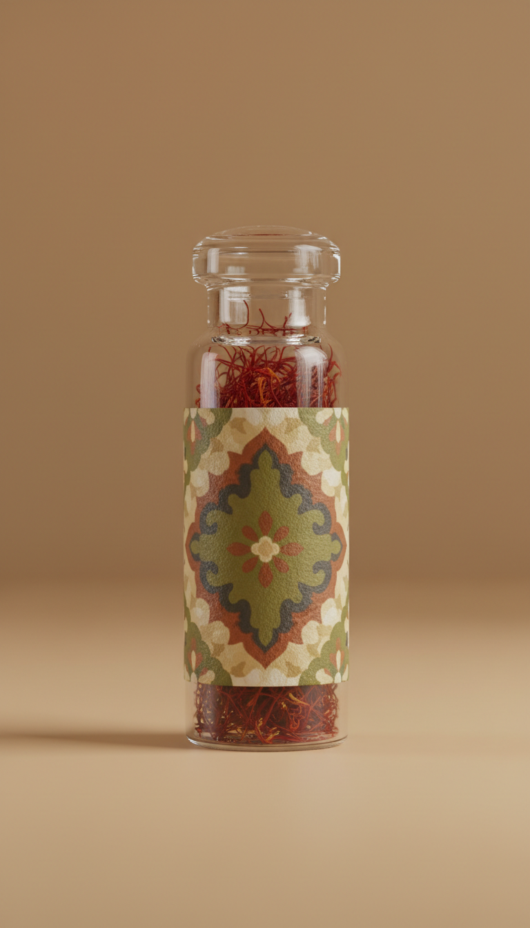 Handpicked Kashmiri Saffron Glass Vial