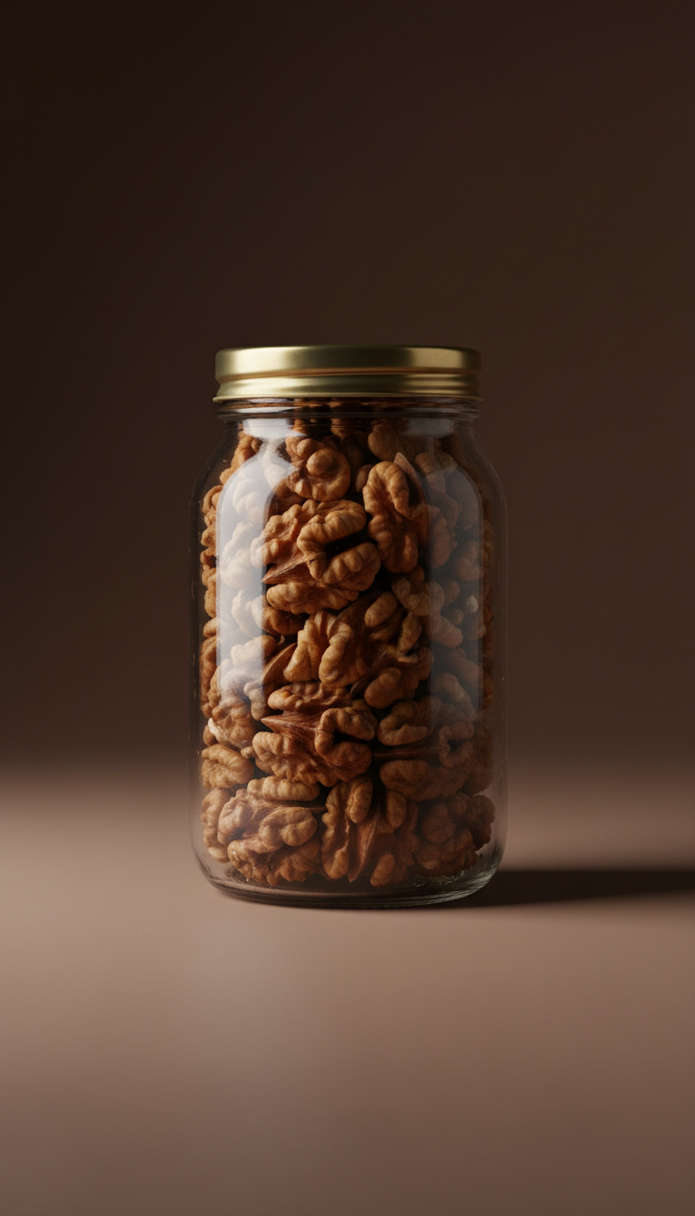 Heirloom Walnut Halves Glass Jar