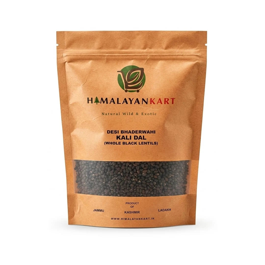 Desi Bhaderwahi Kali Dal (Whole Black Lentils)