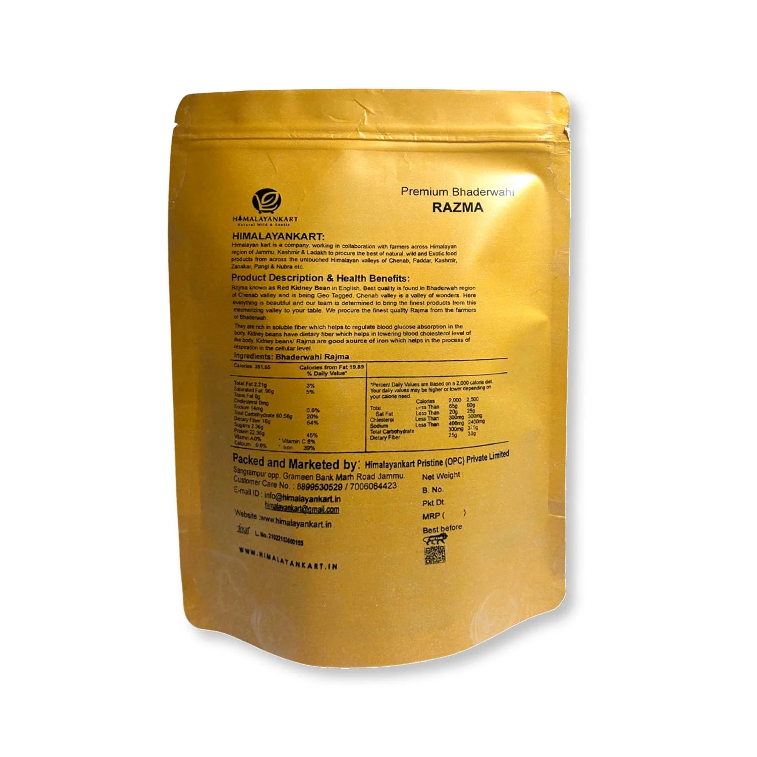 Himalayankart Premium Bhaderwahi Rajma