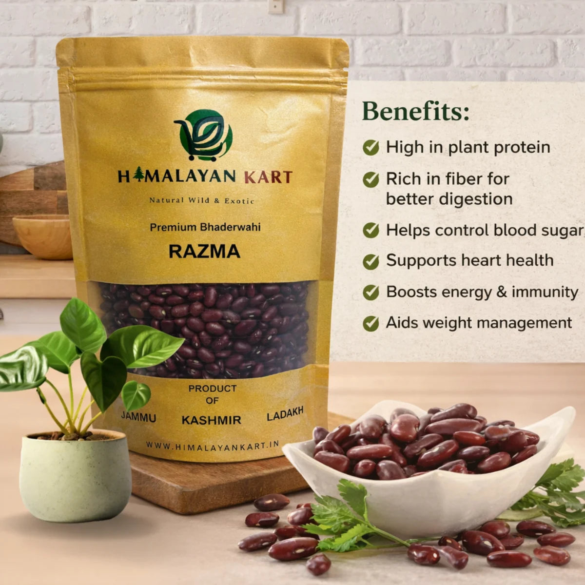 Himalayankart Premium Bhaderwahi Rajma