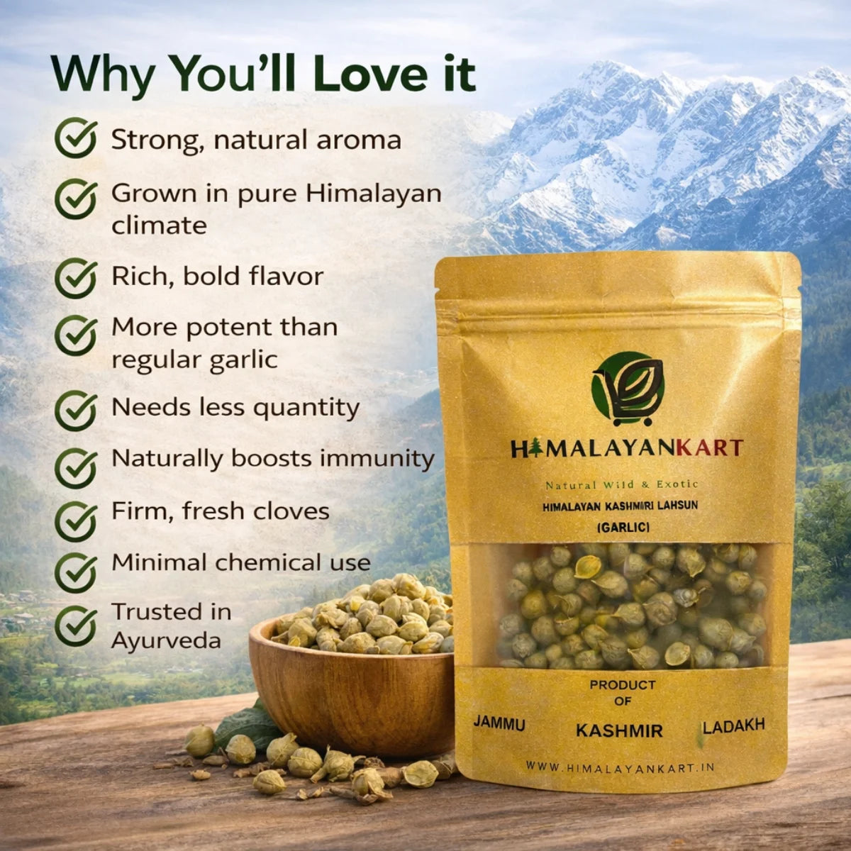 Himalayankart Kashmiri Lahsun 100g