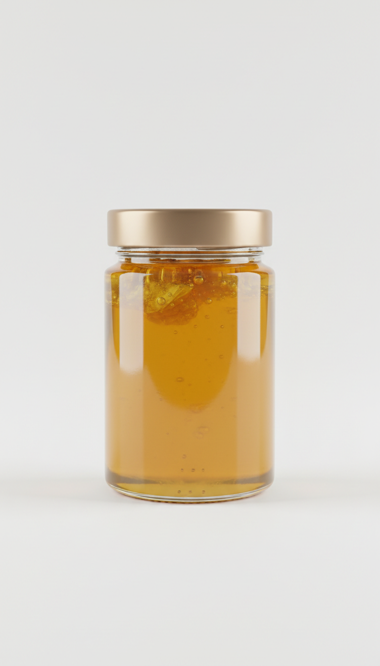 Himalayan wild honey glass jar