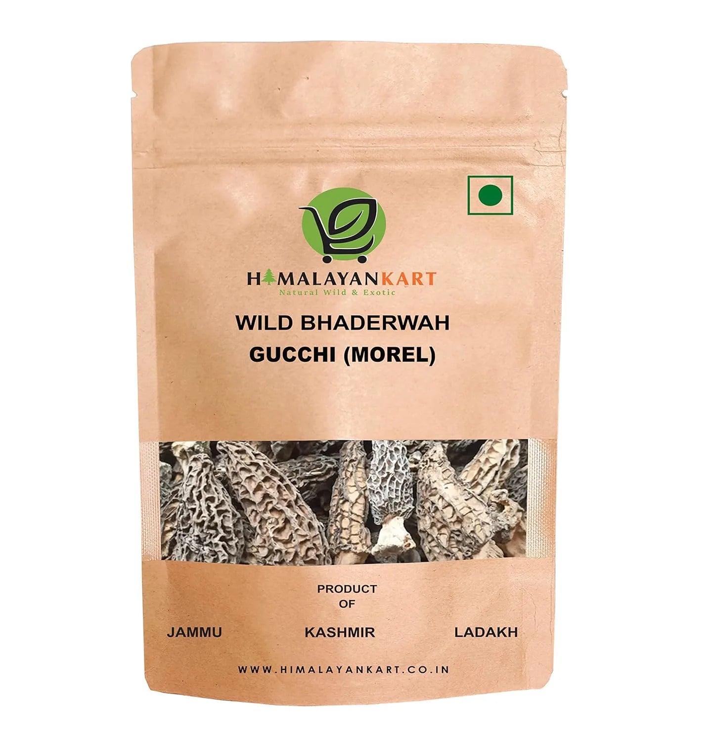 Himalayankart Wild Bhaderwahi Morel Mushrooms Gucchi 25g